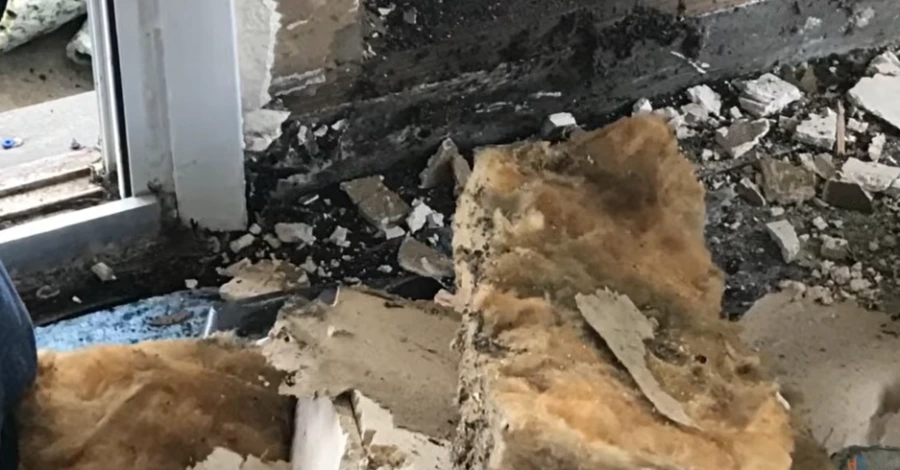 mold growth caused by debris and moisture accumulation